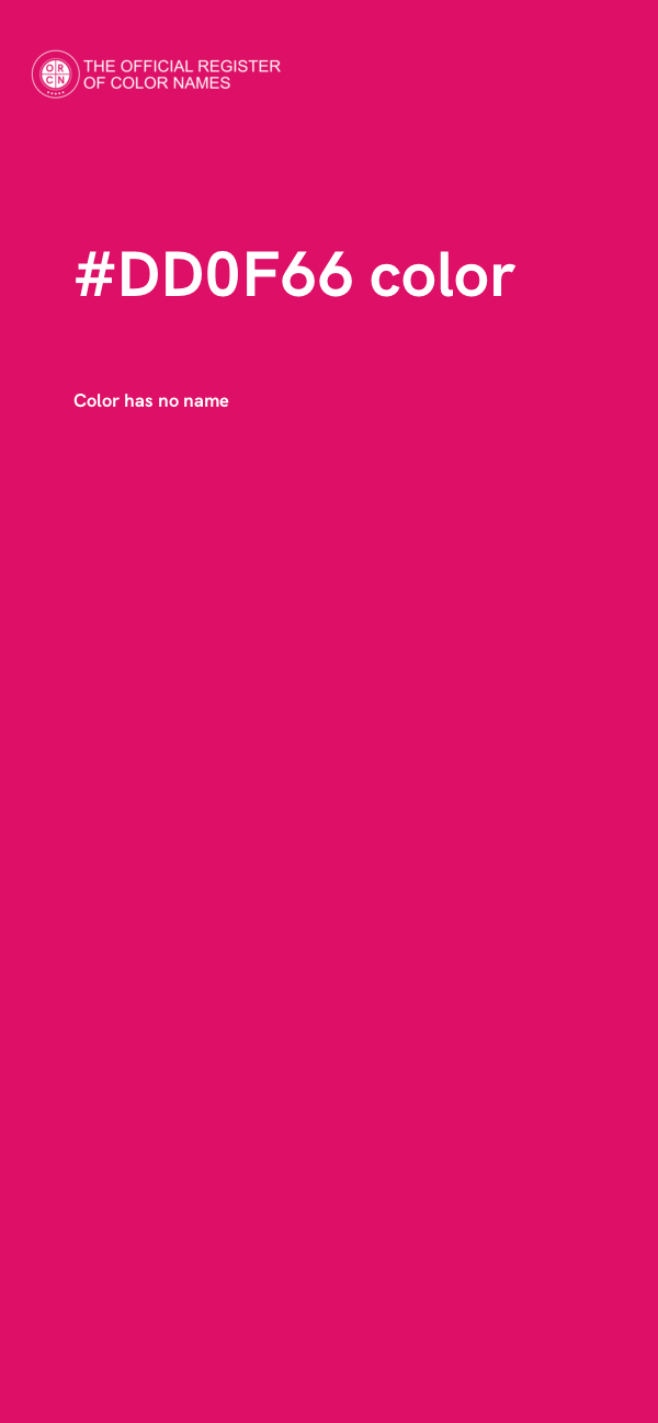 #DD0F66 color image