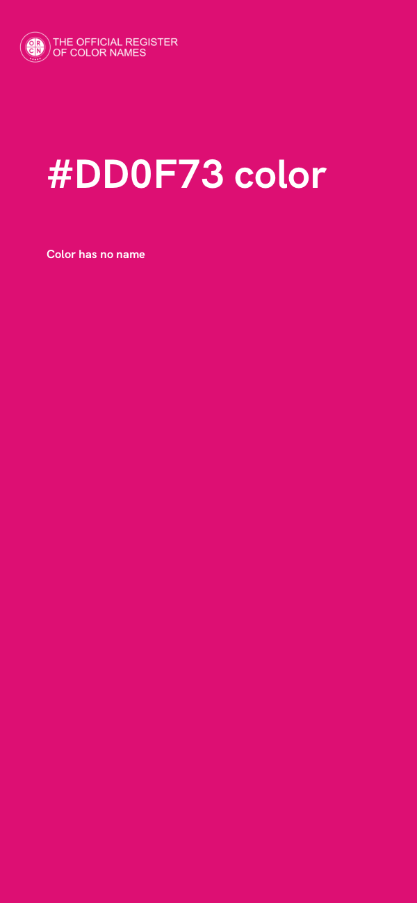 #DD0F73 color image