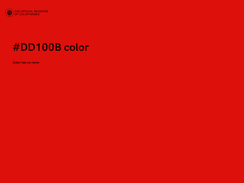 #DD100B color image