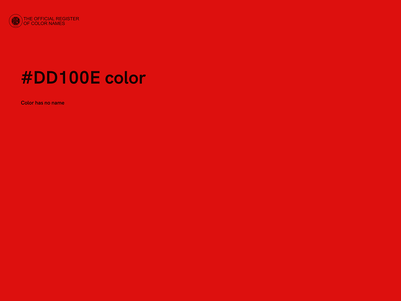 #DD100E color image
