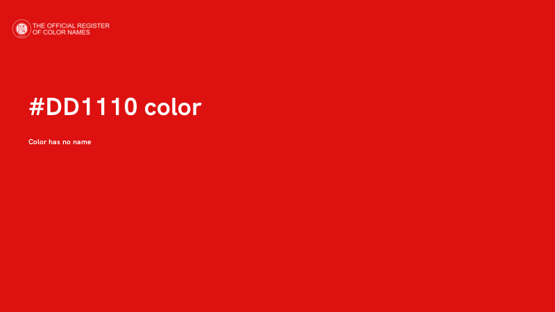 #DD1110 color image