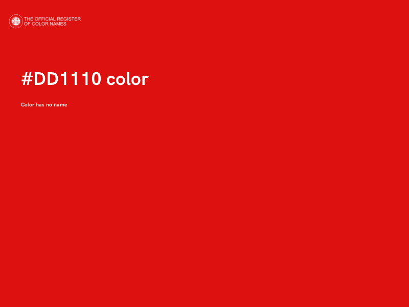 #DD1110 color image