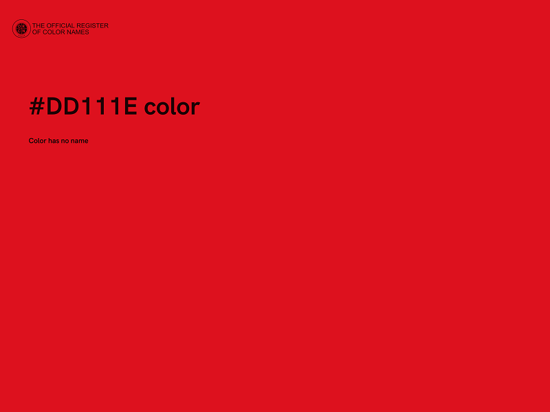 #DD111E color image