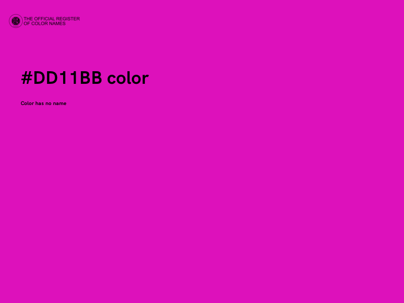 #DD11BB color image