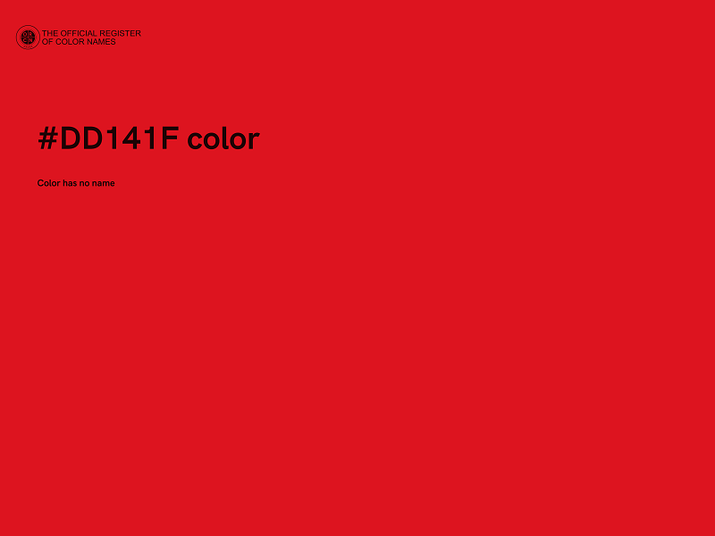 #DD141F color image
