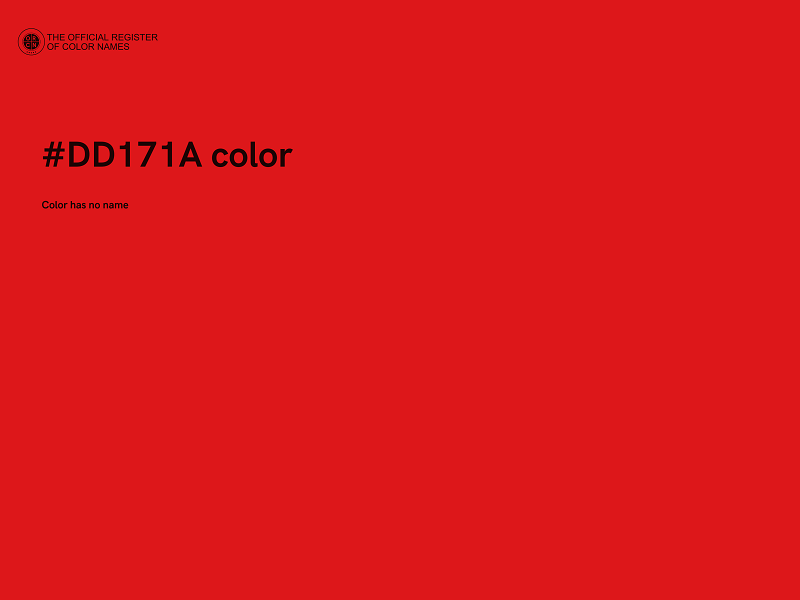 #DD171A color image