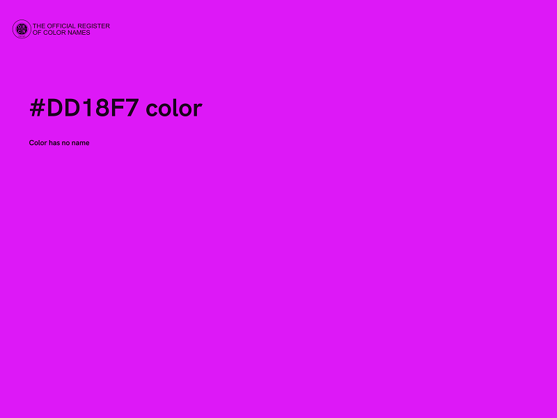 #DD18F7 color image