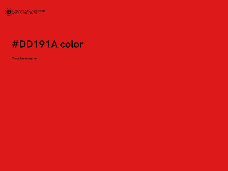 #DD191A color image