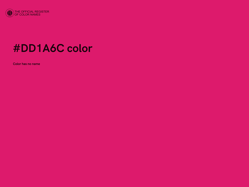 #DD1A6C color image