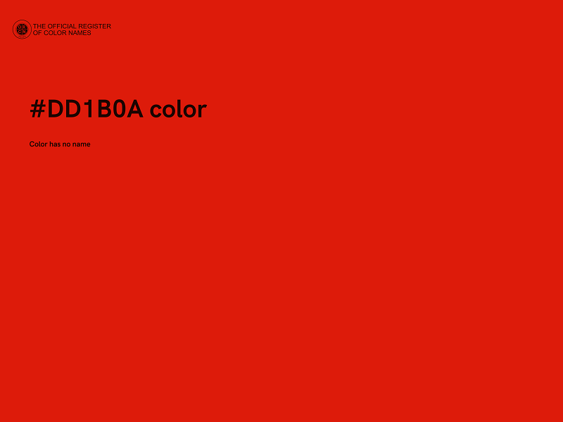 #DD1B0A color image