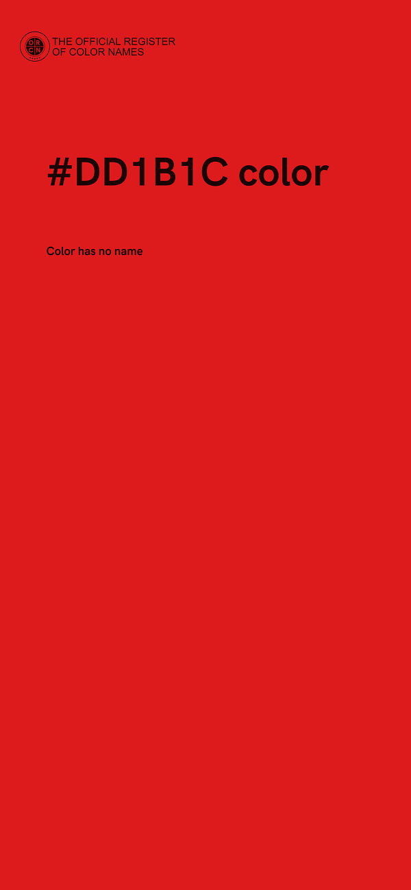 #DD1B1C color image