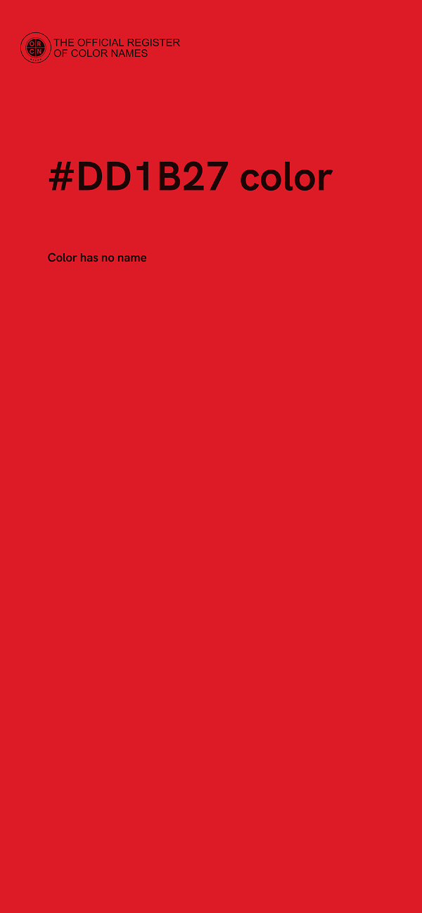 #DD1B27 color image