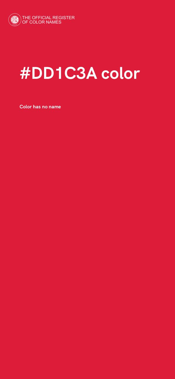 #DD1C3A color image