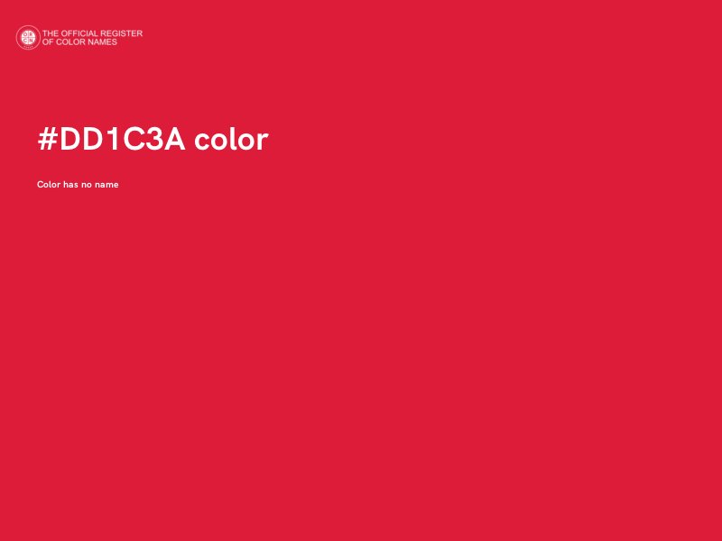 #DD1C3A color image