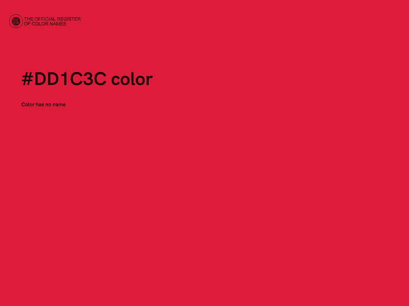 #DD1C3C color image