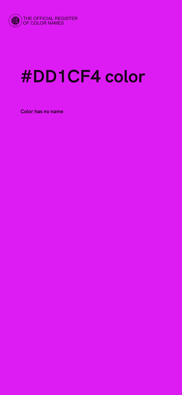 #DD1CF4 color image