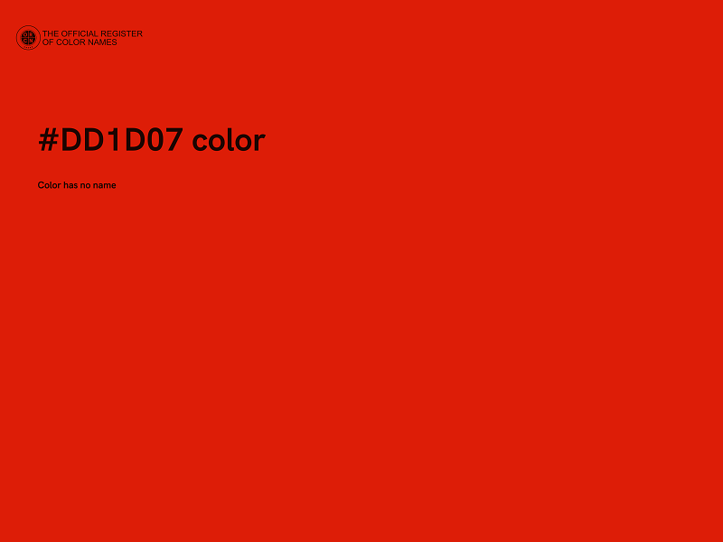 #DD1D07 color image