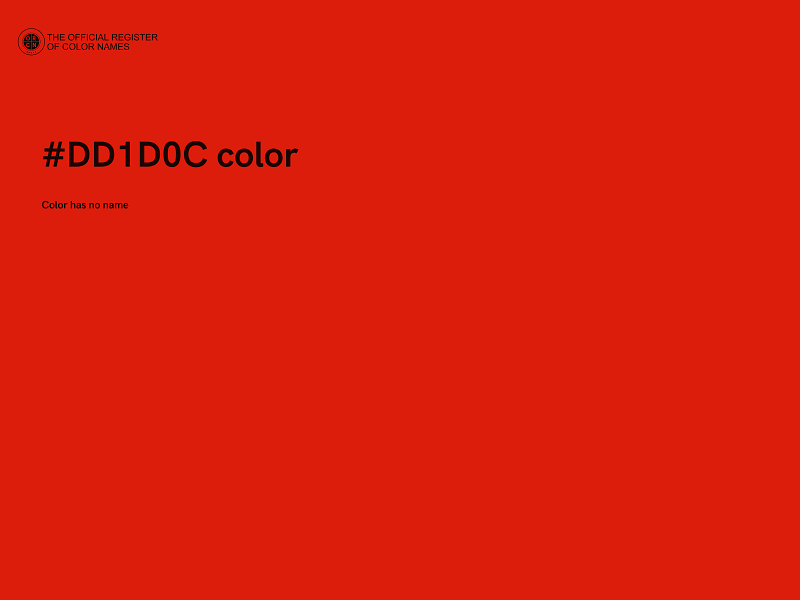 #DD1D0C color image