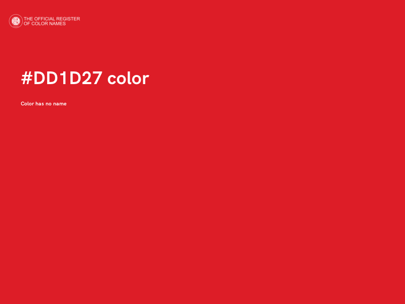 #DD1D27 color image