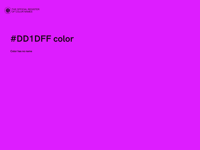 #DD1DFF color image