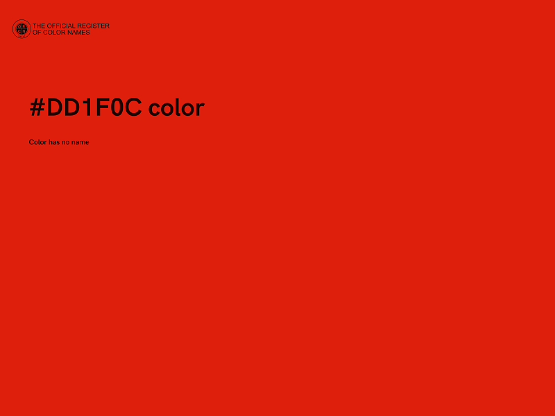 #DD1F0C color image