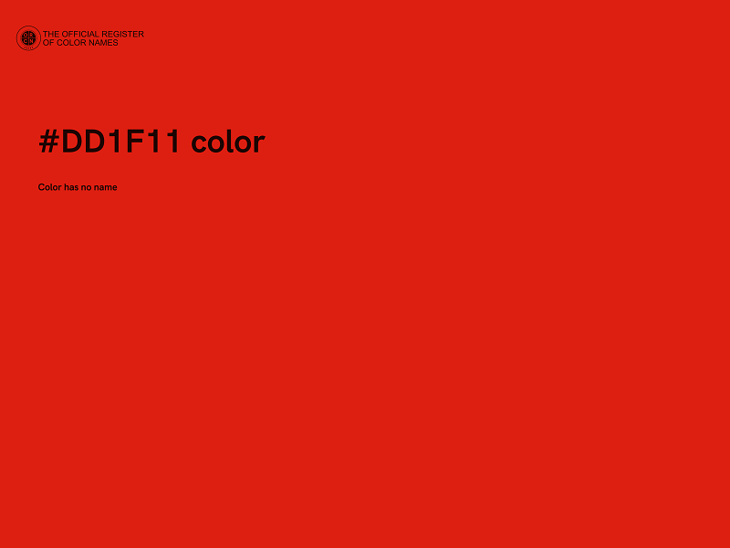 #DD1F11 color image