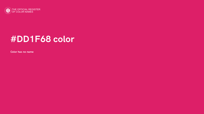 #DD1F68 color image
