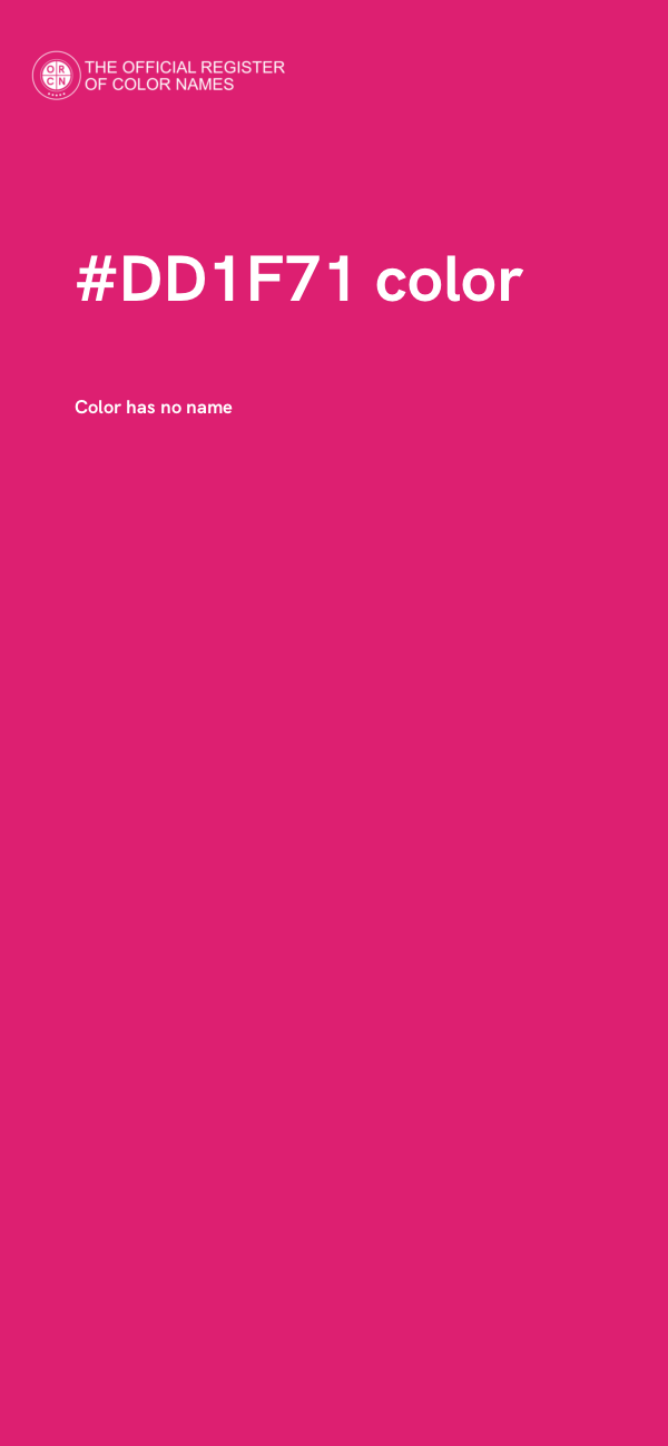 #DD1F71 color image