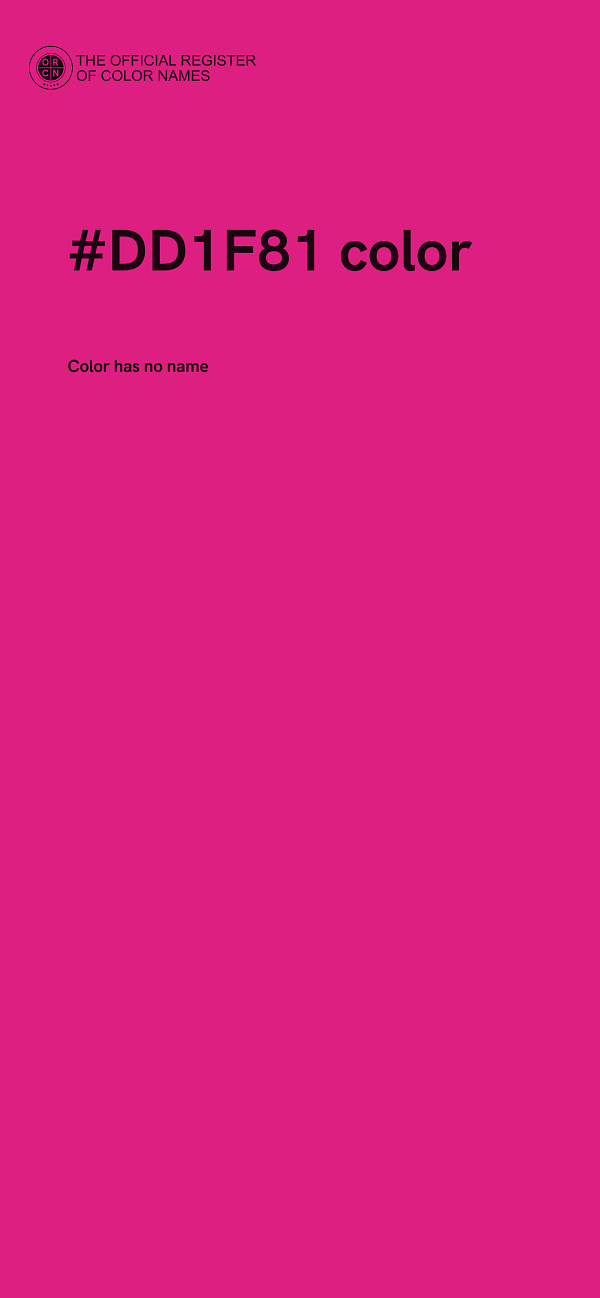 #DD1F81 color image