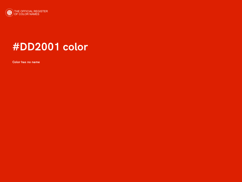 #DD2001 color image