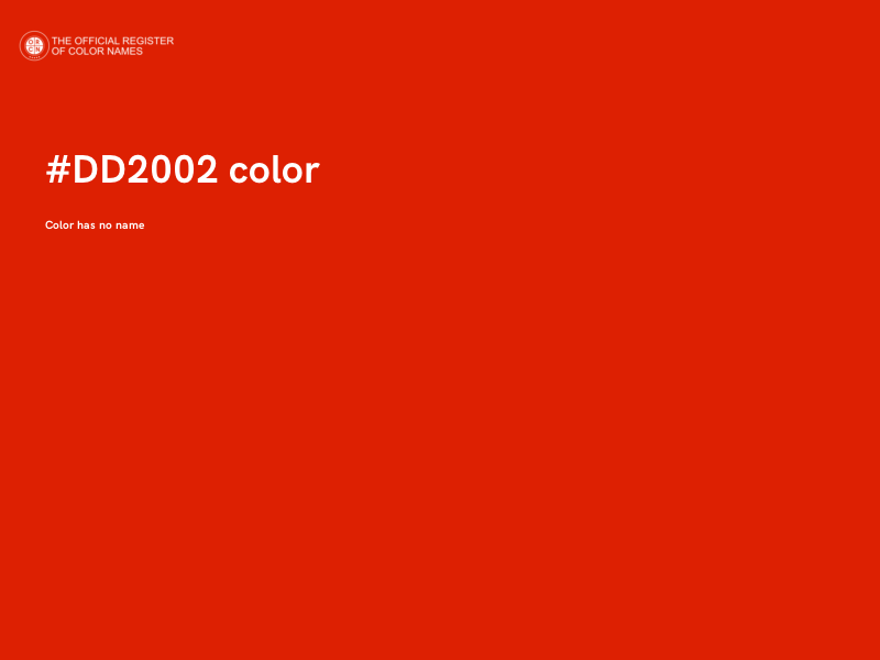 #DD2002 color image