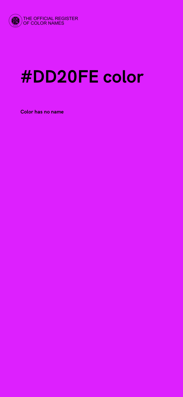 #DD20FE color image