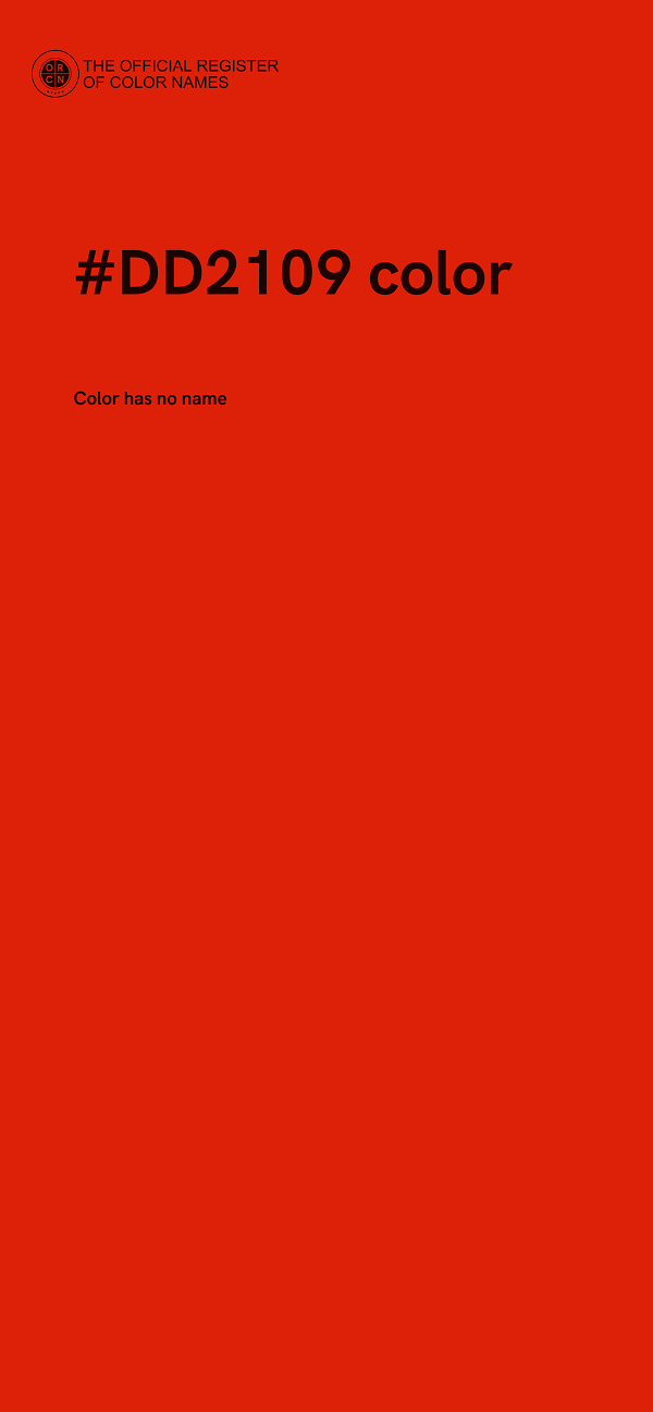 #DD2109 color image