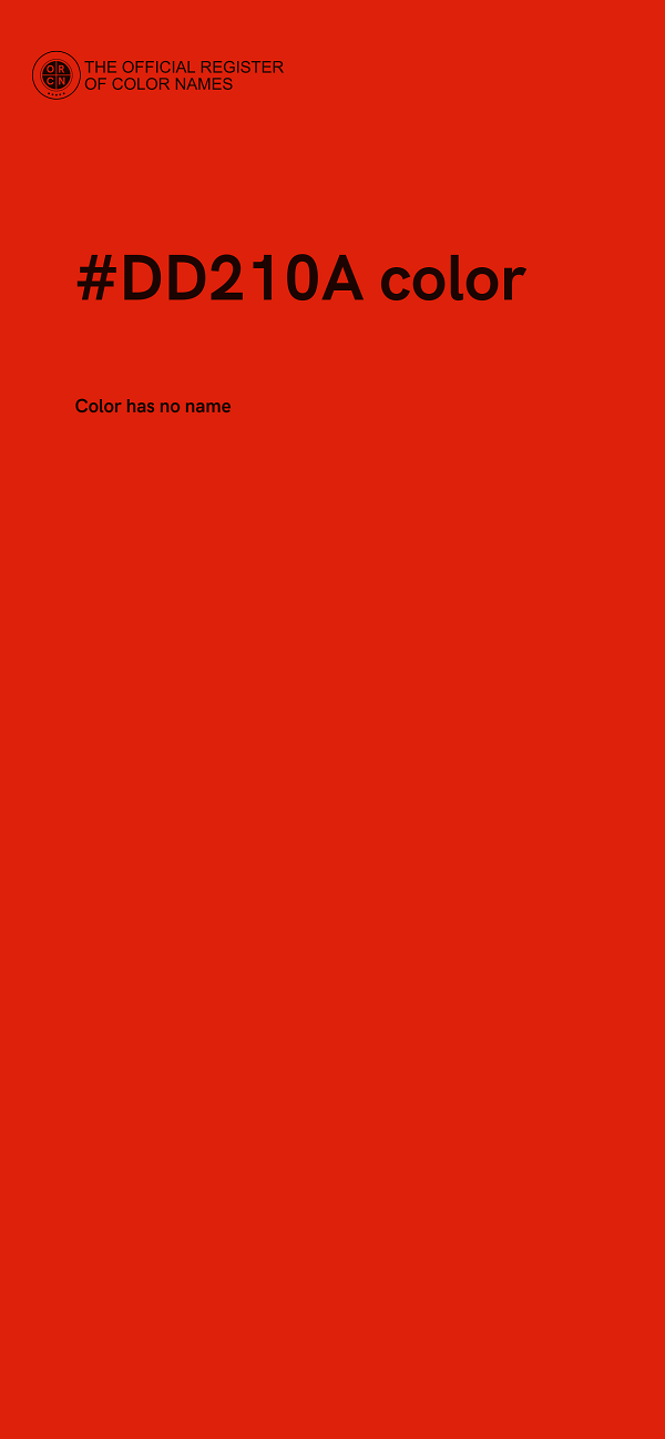 #DD210A color image