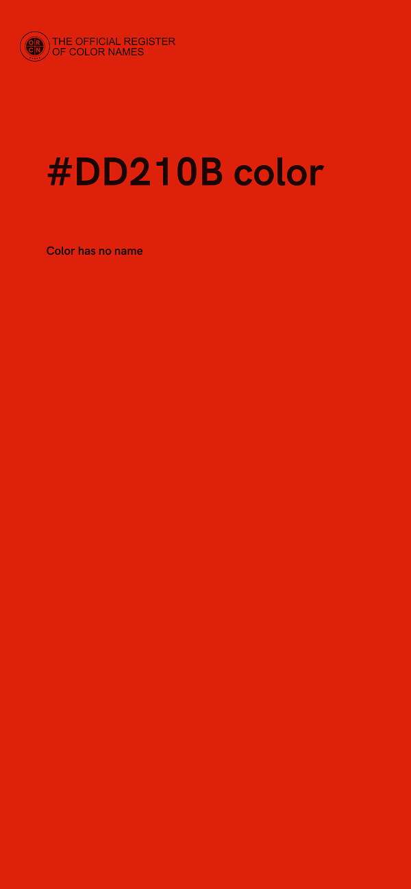 #DD210B color image