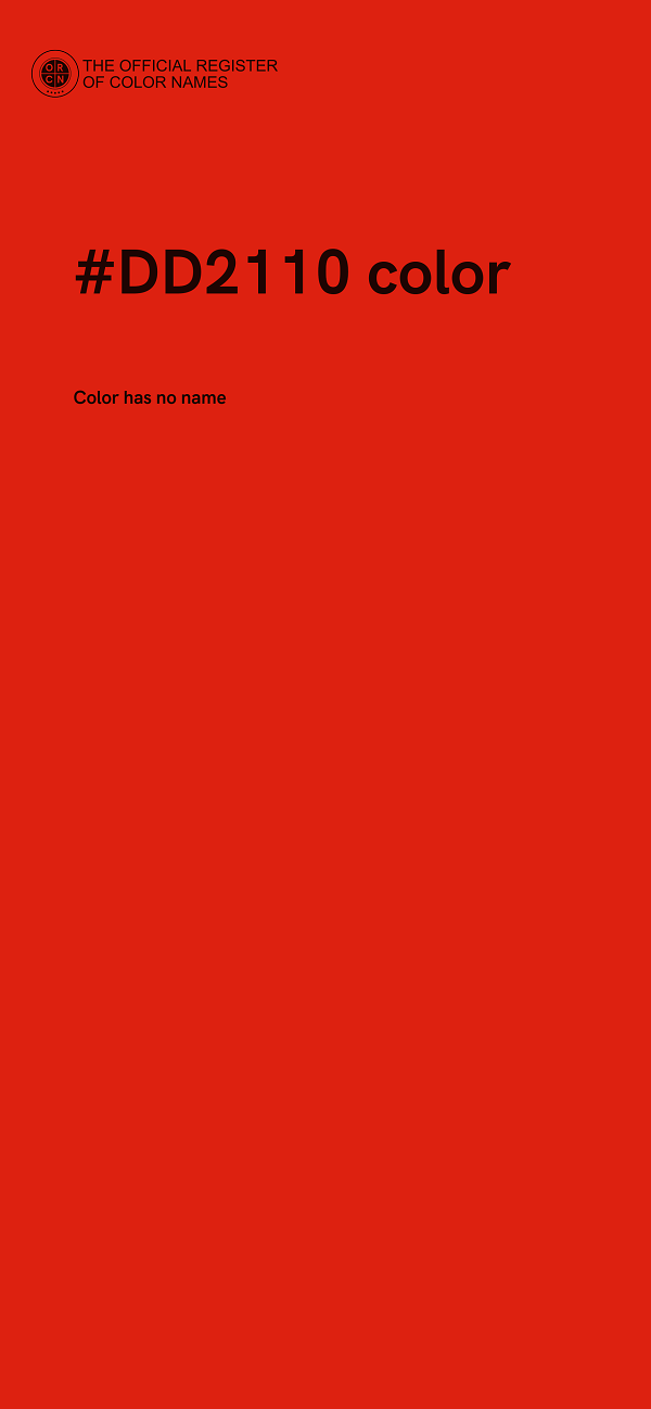 #DD2110 color image