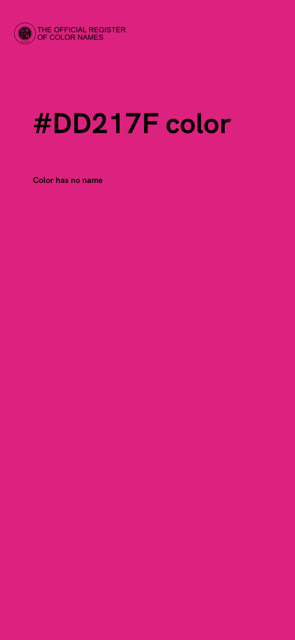 #DD217F color image