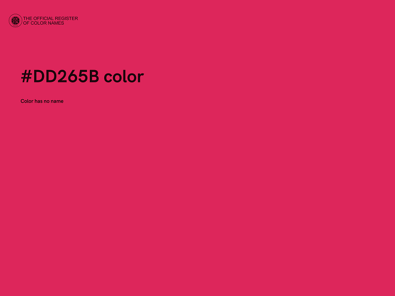 #DD265B color image