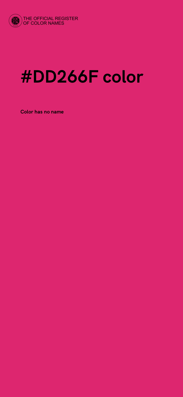 #DD266F color image
