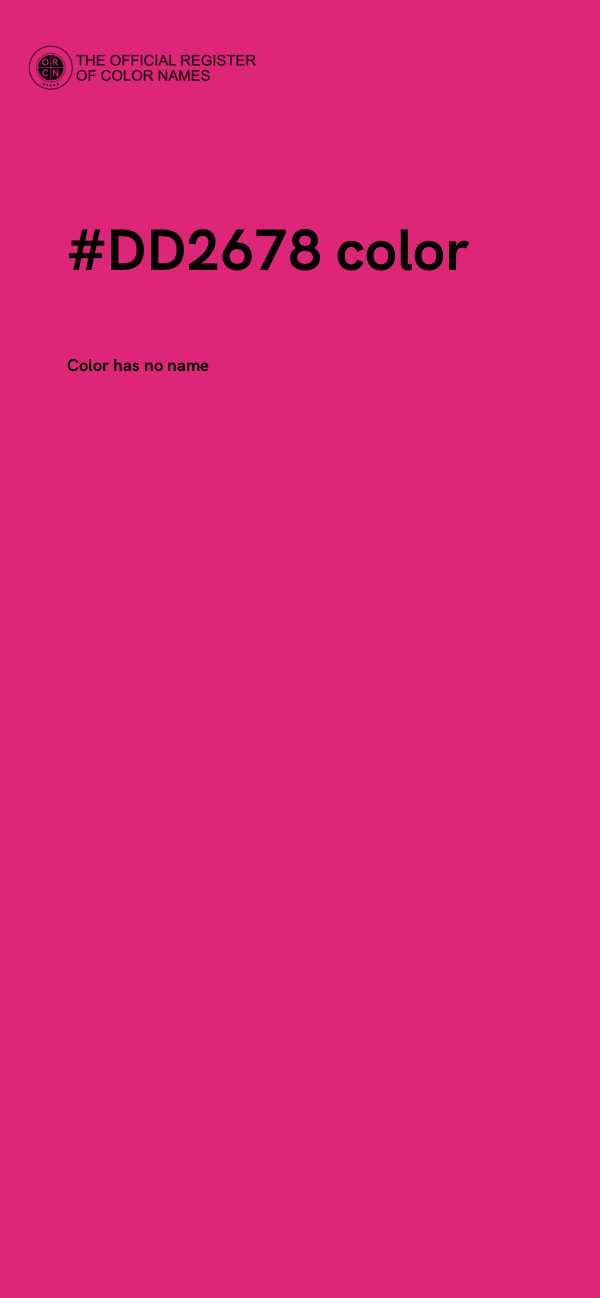 #DD2678 color image
