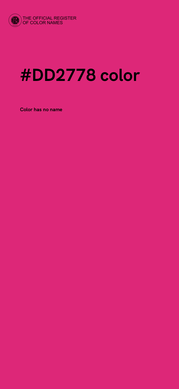 #DD2778 color image