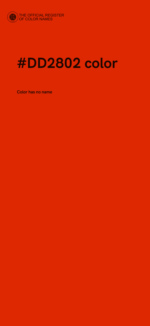 #DD2802 color image