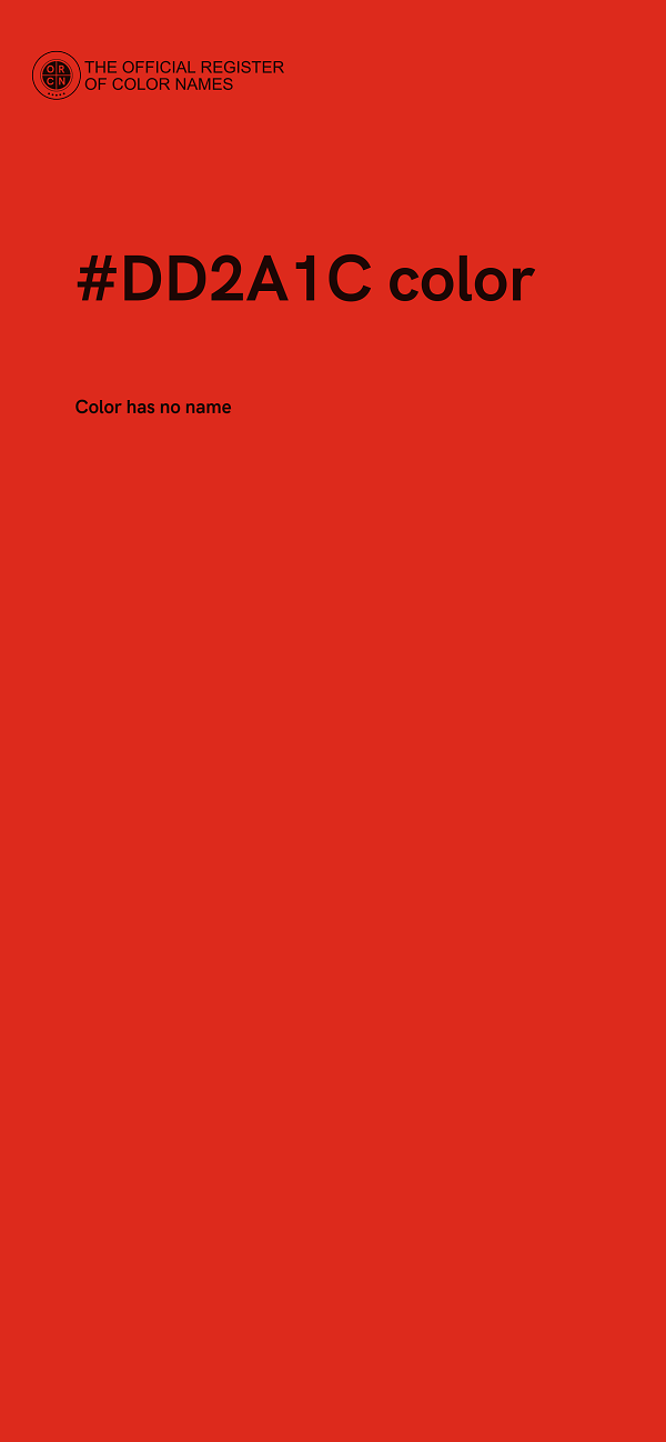 #DD2A1C color image
