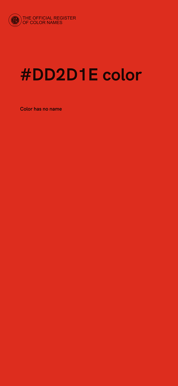 #DD2D1E color image