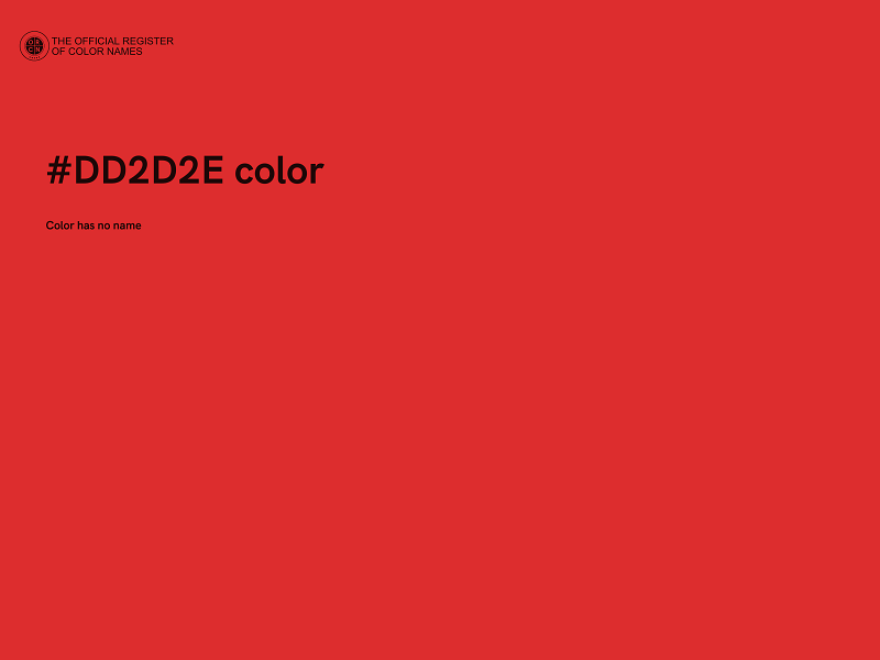 #DD2D2E color image