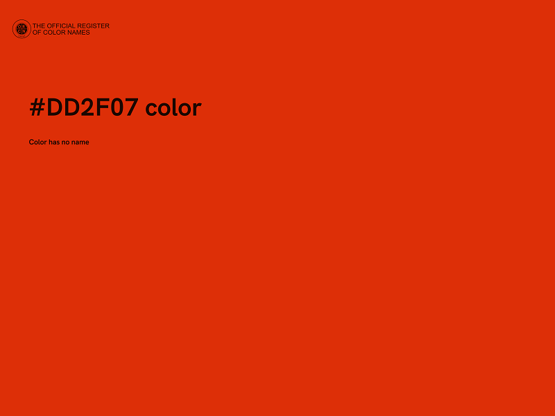 #DD2F07 color image