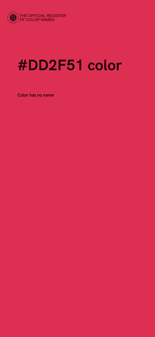 #DD2F51 color image