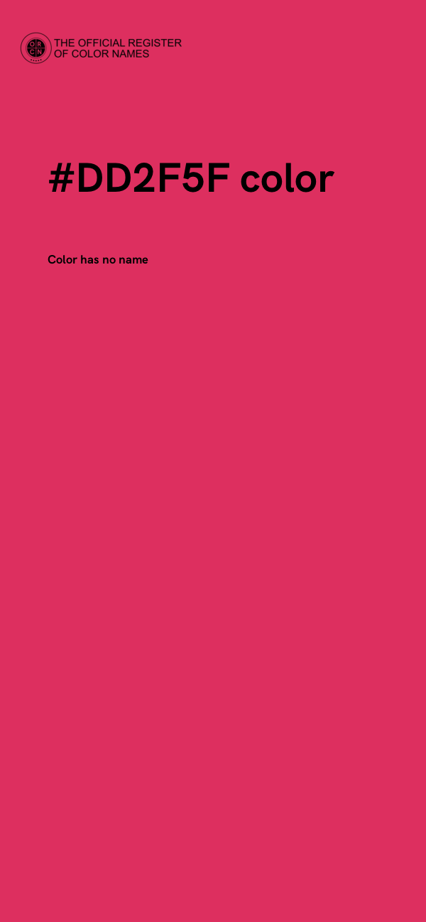 #DD2F5F color image