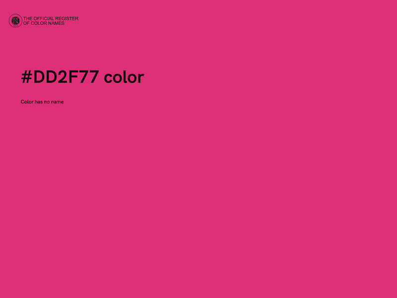 #DD2F77 color image