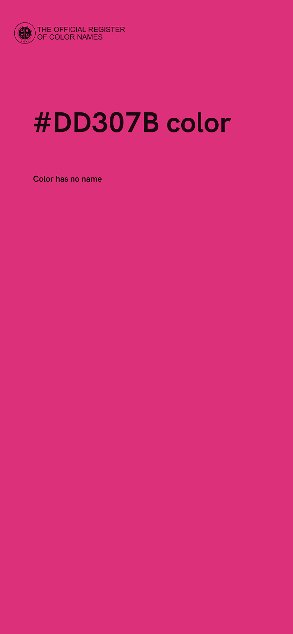 #DD307B color image